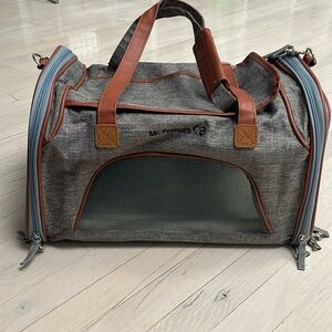 Dog Carrier- Gray and Brown